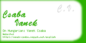 csaba vanek business card